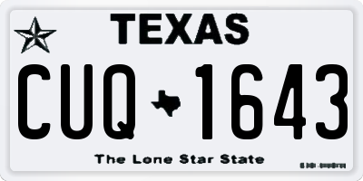 TX license plate CUQ1643
