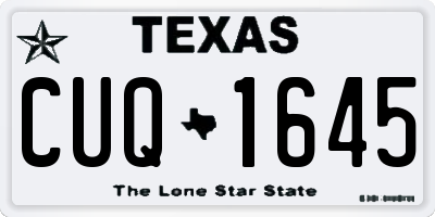 TX license plate CUQ1645