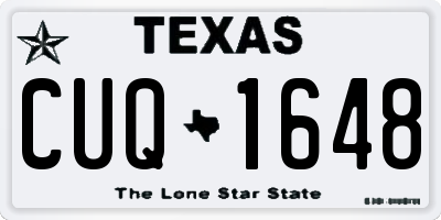 TX license plate CUQ1648