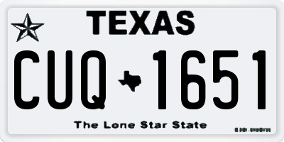 TX license plate CUQ1651