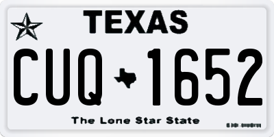 TX license plate CUQ1652