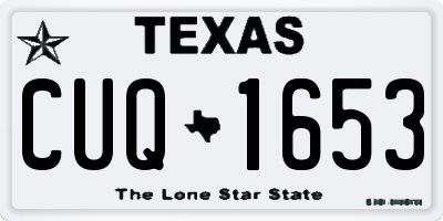 TX license plate CUQ1653