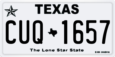 TX license plate CUQ1657