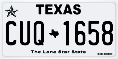 TX license plate CUQ1658
