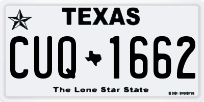 TX license plate CUQ1662