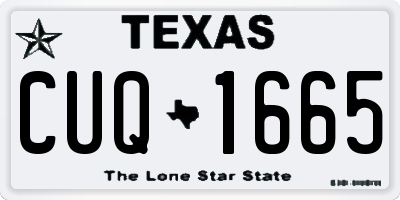 TX license plate CUQ1665