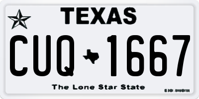 TX license plate CUQ1667