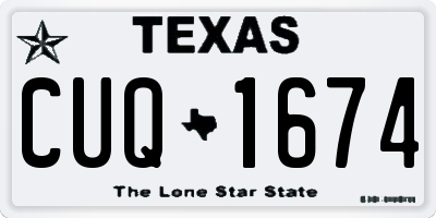 TX license plate CUQ1674