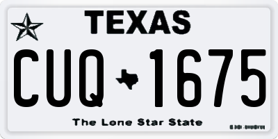 TX license plate CUQ1675