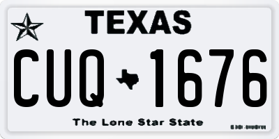 TX license plate CUQ1676