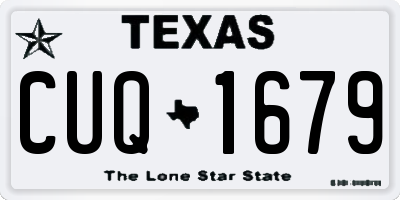 TX license plate CUQ1679