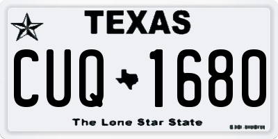TX license plate CUQ1680