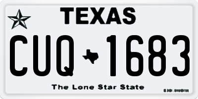 TX license plate CUQ1683