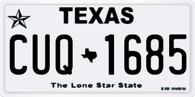 TX license plate CUQ1685