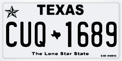 TX license plate CUQ1689