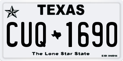 TX license plate CUQ1690