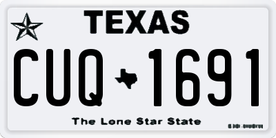 TX license plate CUQ1691