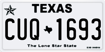 TX license plate CUQ1693