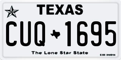 TX license plate CUQ1695