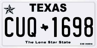 TX license plate CUQ1698