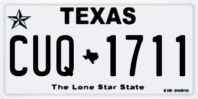 TX license plate CUQ1711