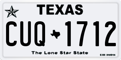 TX license plate CUQ1712