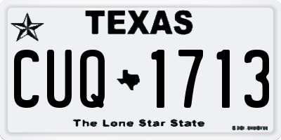 TX license plate CUQ1713
