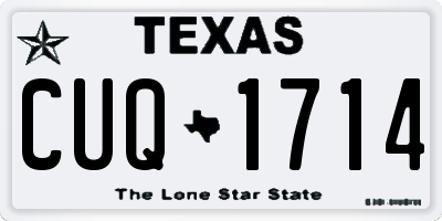 TX license plate CUQ1714