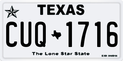 TX license plate CUQ1716