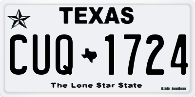 TX license plate CUQ1724