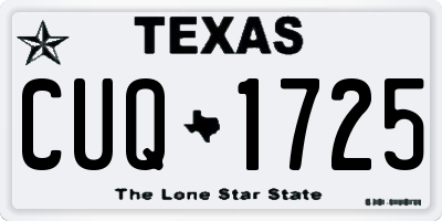 TX license plate CUQ1725