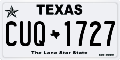 TX license plate CUQ1727