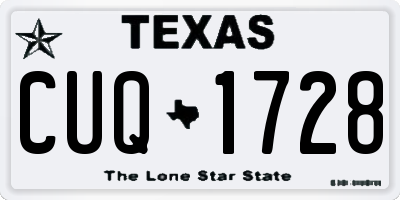 TX license plate CUQ1728