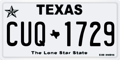 TX license plate CUQ1729