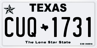 TX license plate CUQ1731