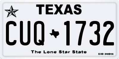 TX license plate CUQ1732