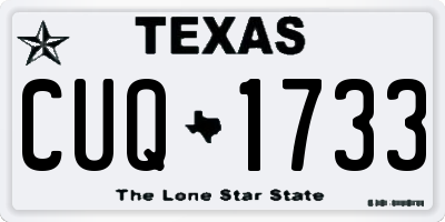 TX license plate CUQ1733