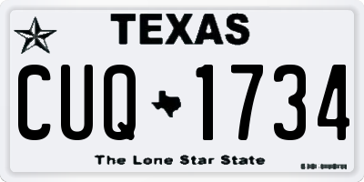 TX license plate CUQ1734