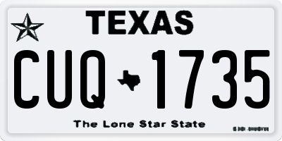 TX license plate CUQ1735