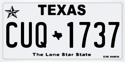 TX license plate CUQ1737