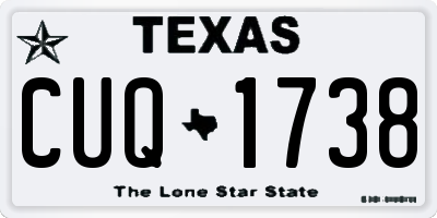 TX license plate CUQ1738