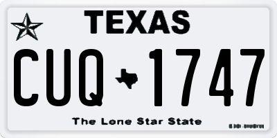 TX license plate CUQ1747