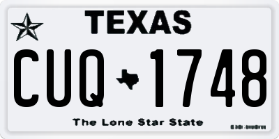 TX license plate CUQ1748