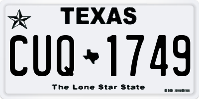 TX license plate CUQ1749