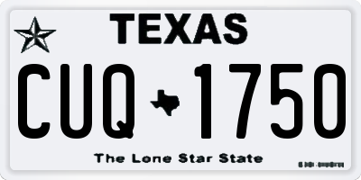 TX license plate CUQ1750