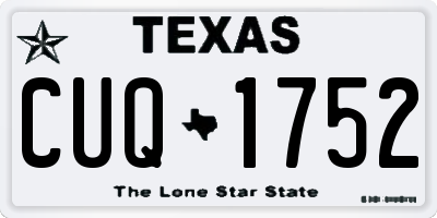TX license plate CUQ1752