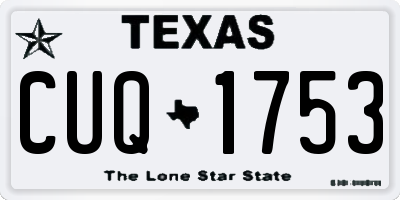 TX license plate CUQ1753