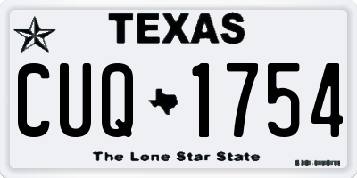 TX license plate CUQ1754