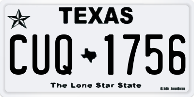 TX license plate CUQ1756