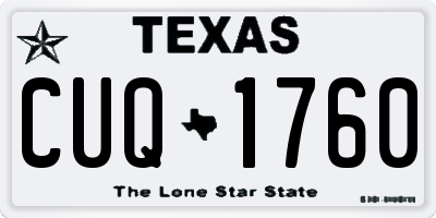 TX license plate CUQ1760